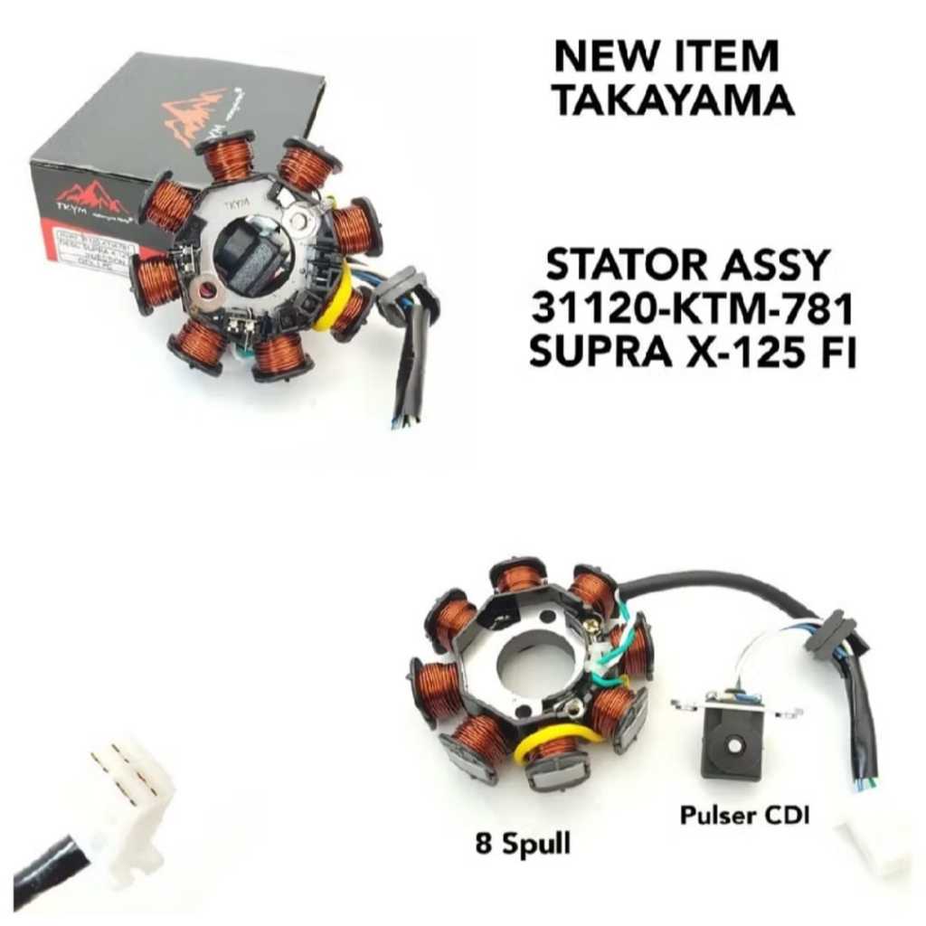 STATOR SPUL SPOL SUPRA X 125 FI INJEKSI OLD TAKAYAMA