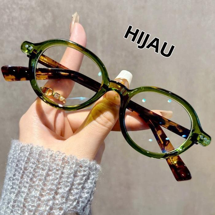 Kacamata Plus Anti Radiasi, Bisa Untuk Membaca Model Korea Keren Pria Wanita Hitam Orange Anti Patah