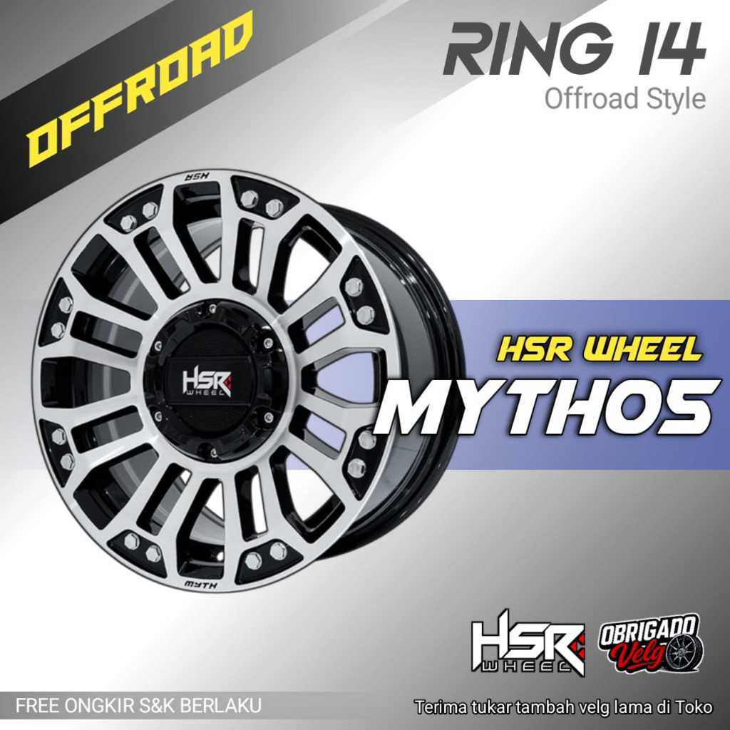 Velg Offroad R14 HSR Myth05 / Granmax L300 Carry Muatan Xenia Avanza Kijang - HSR Obrigado Velg