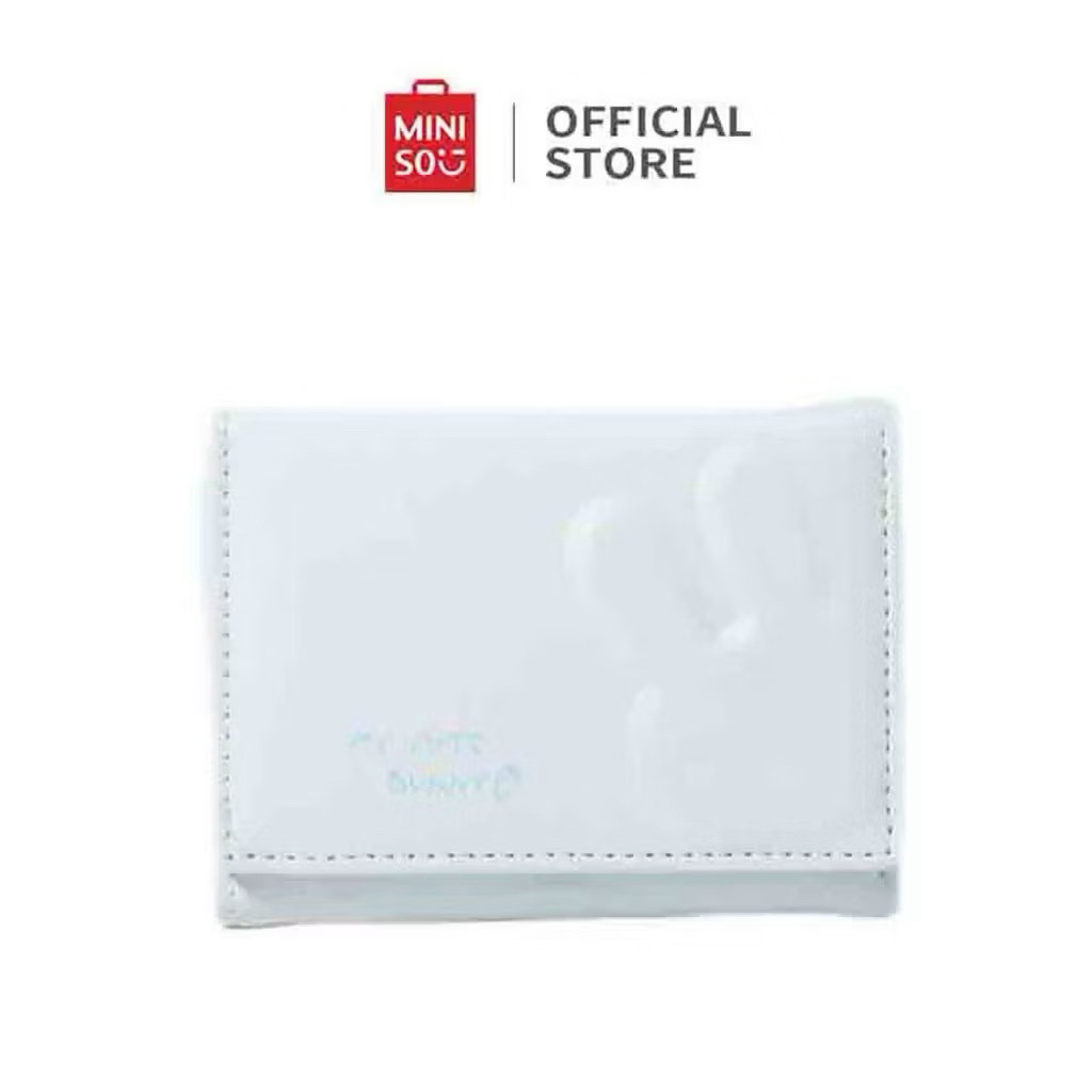 Miniso Dompet Wanita Lipat Kecil Card Holder Dompet Wanita Mini Kecil Lucu Short Wallet Tri-Fold Sho