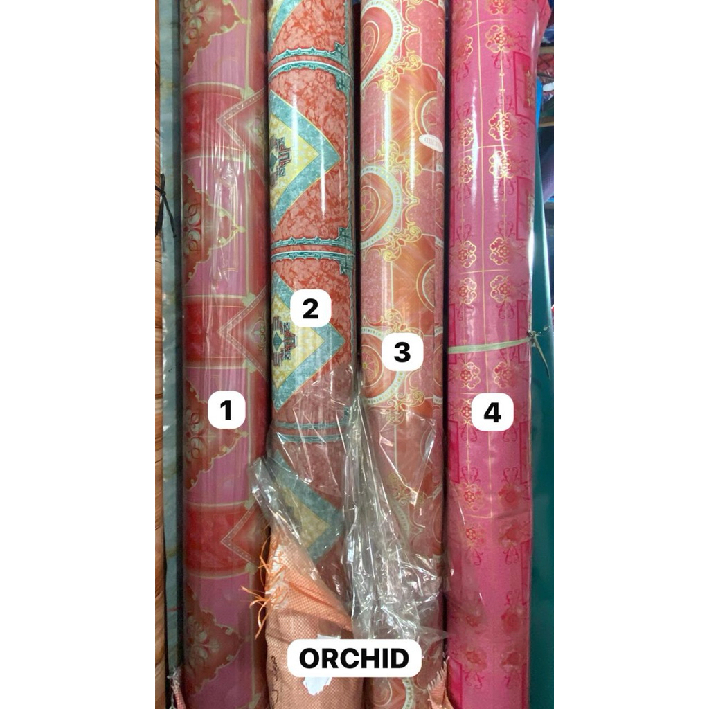 tikar lantai / karpet lantai plastik merk ORCHID murah berkualitas per meter tinggi 2 meter