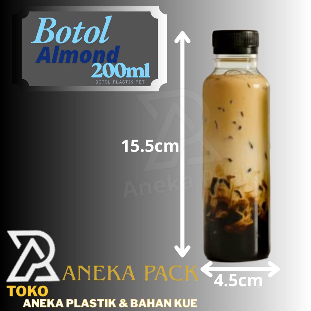 botol 200ml almond isi 20pcs