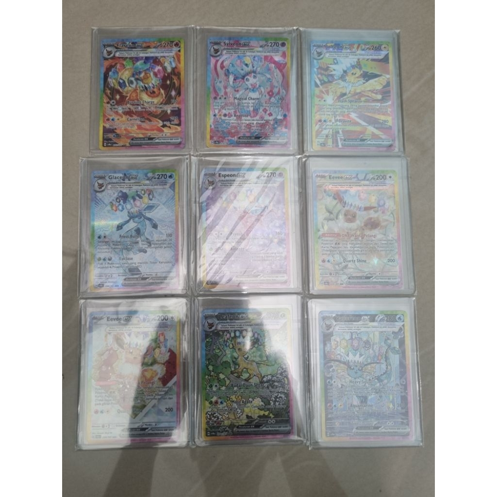 Set Eevolution SAR Eeve Flareon Jolteon Sylveon Leafeon Glaceon Espeon Vaporeon Pokemon TCG Terastal