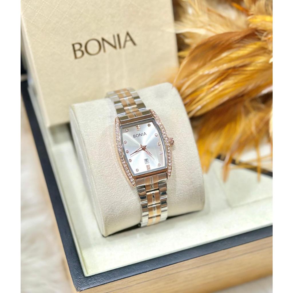Jam Tangan Wanita Bonia Rantai Besi Tanggal Bawah