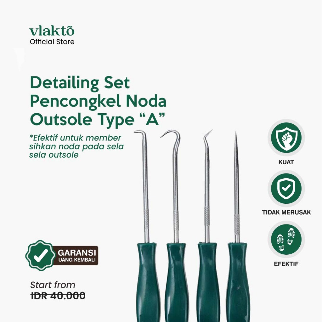 Detailing Set Alat Cukil Kotoran - Pencongkel Noda Outsole Sepatu Pembersih Outsole dan Midsole Anti