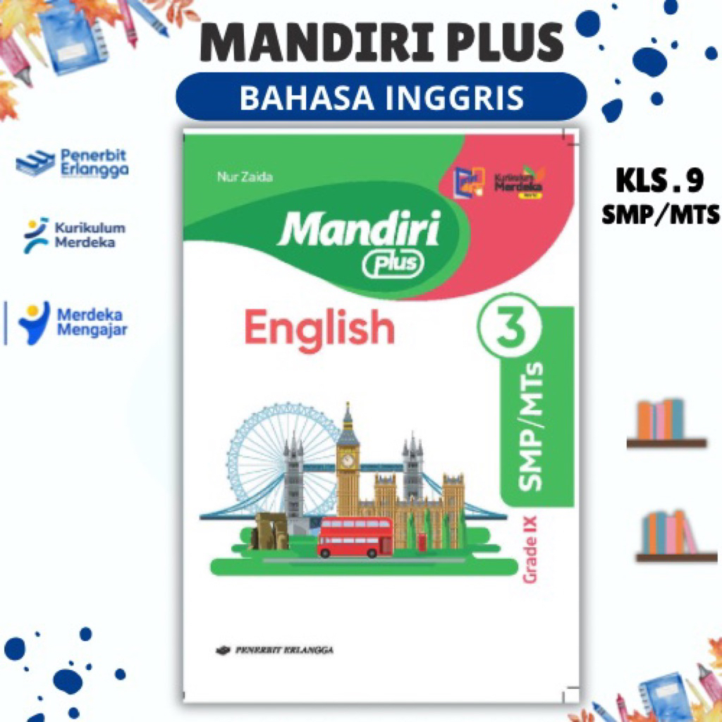 BUKU MANDIRI PLUS ENGLISH BAHASA INGGRIS KELAS 9 SMP/MTS PENERBIT ERLANGGA