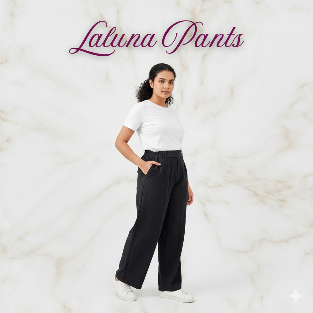 Goddess Bali Laluna Pants - Celana Formal Wanita Jumbo Premium / Hight Waist Pants Basic Big Size / 