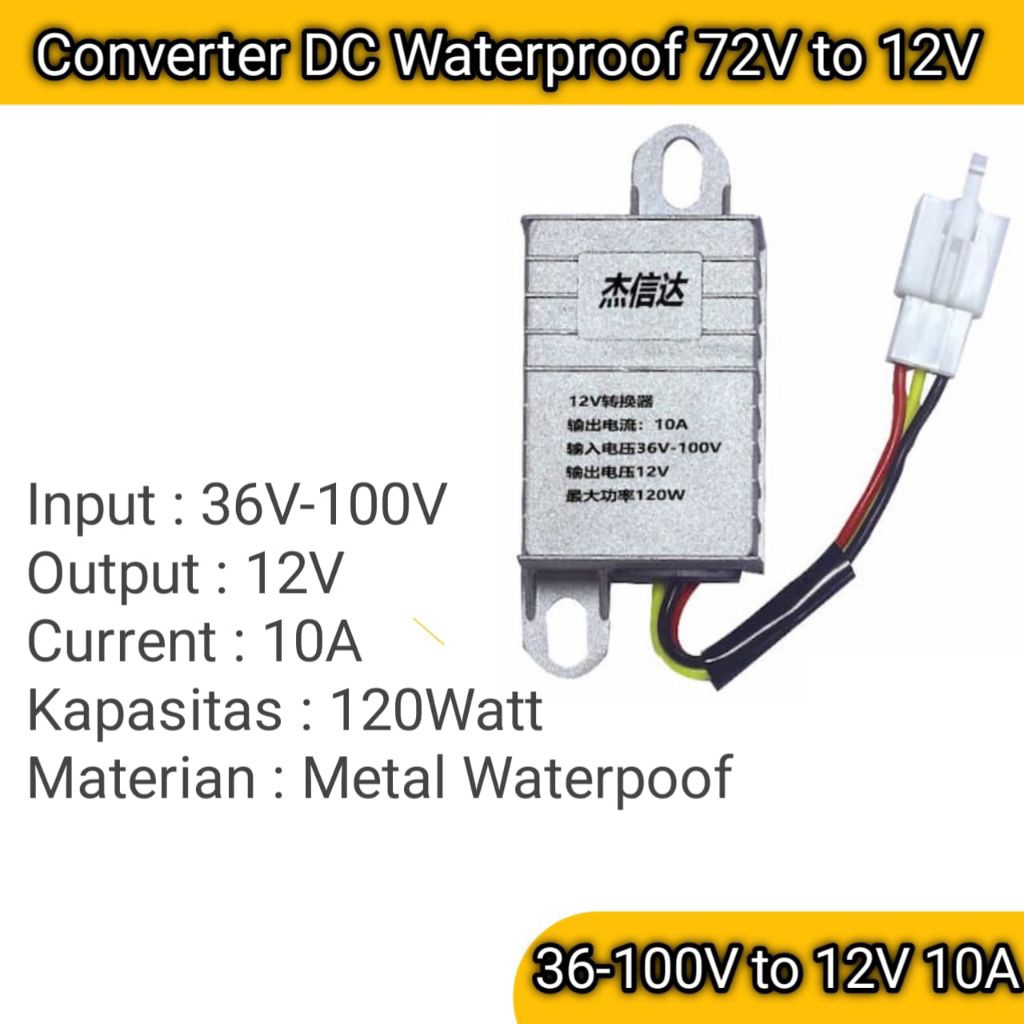 Converter DC to DC 36V-72V to 12V 10A 20A Step Down DC 36V 48V 54V 56V 64V 72V 84V 90V to 12V 10A / 