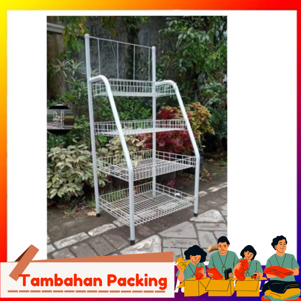 Rak display/rak roti/rak chiki susun 4