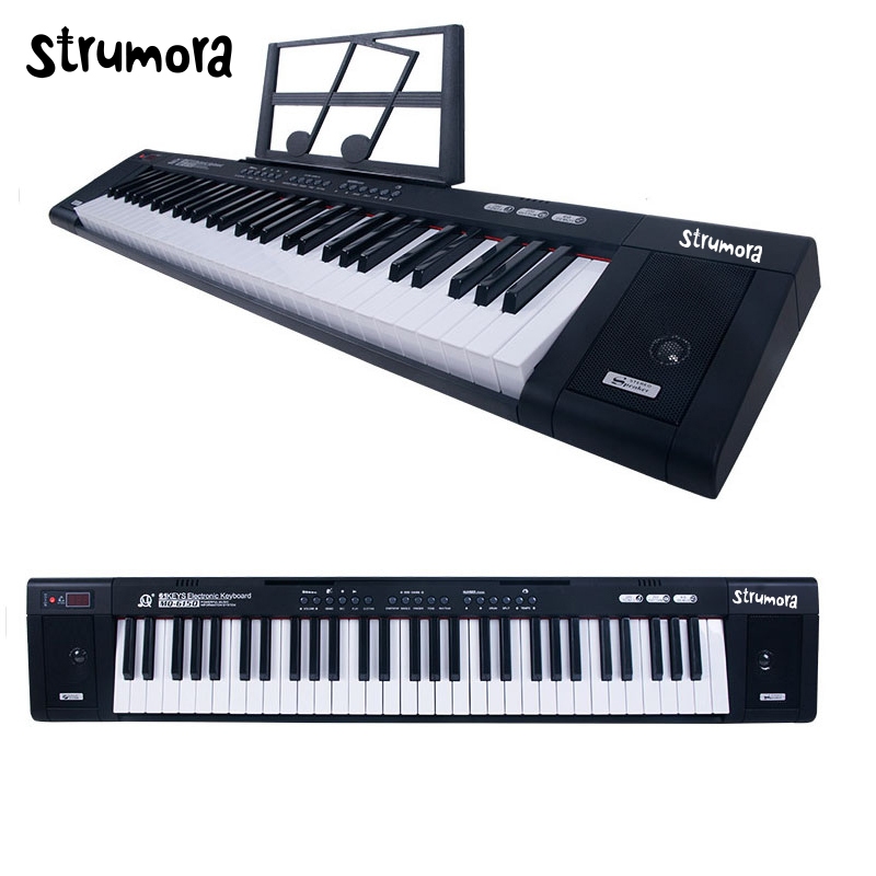 STRUMORA  Music Piano Elektronik Multifungsi, Piano 61-Key