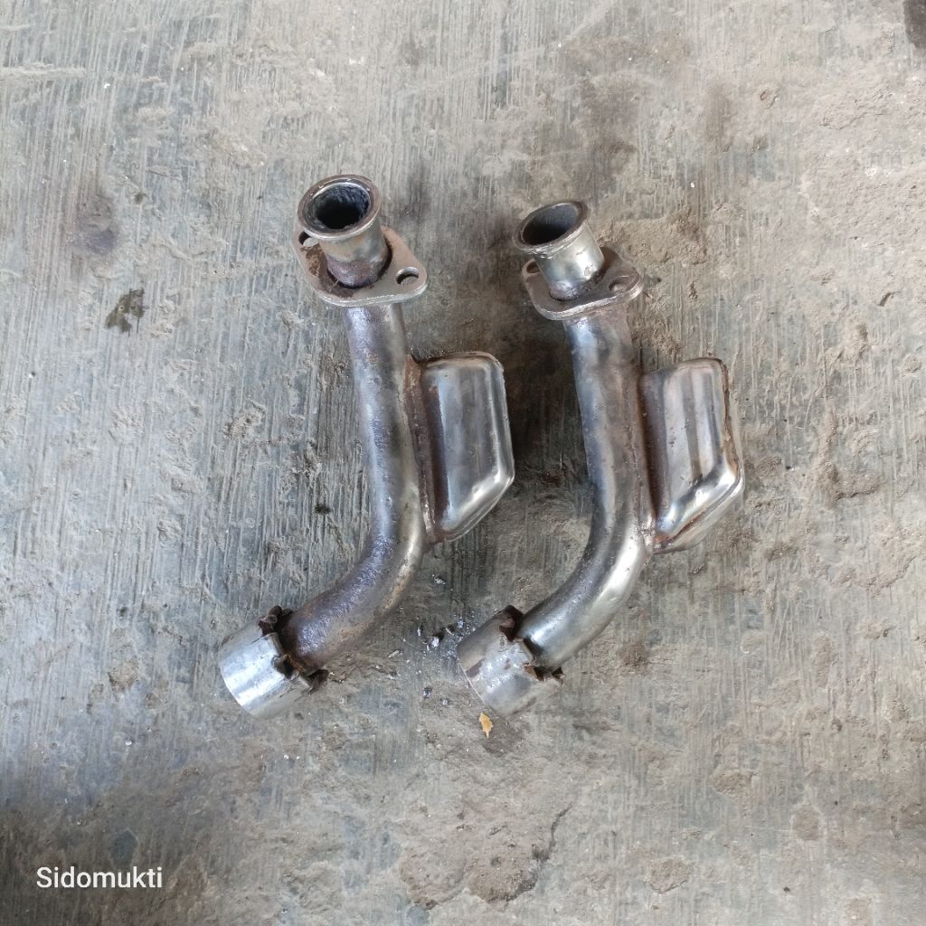 Leher Knalpot Pipa Gulu Banyak Suzuki Crystal Tornado GX RC80 RC100 Bravo Original Copotan
