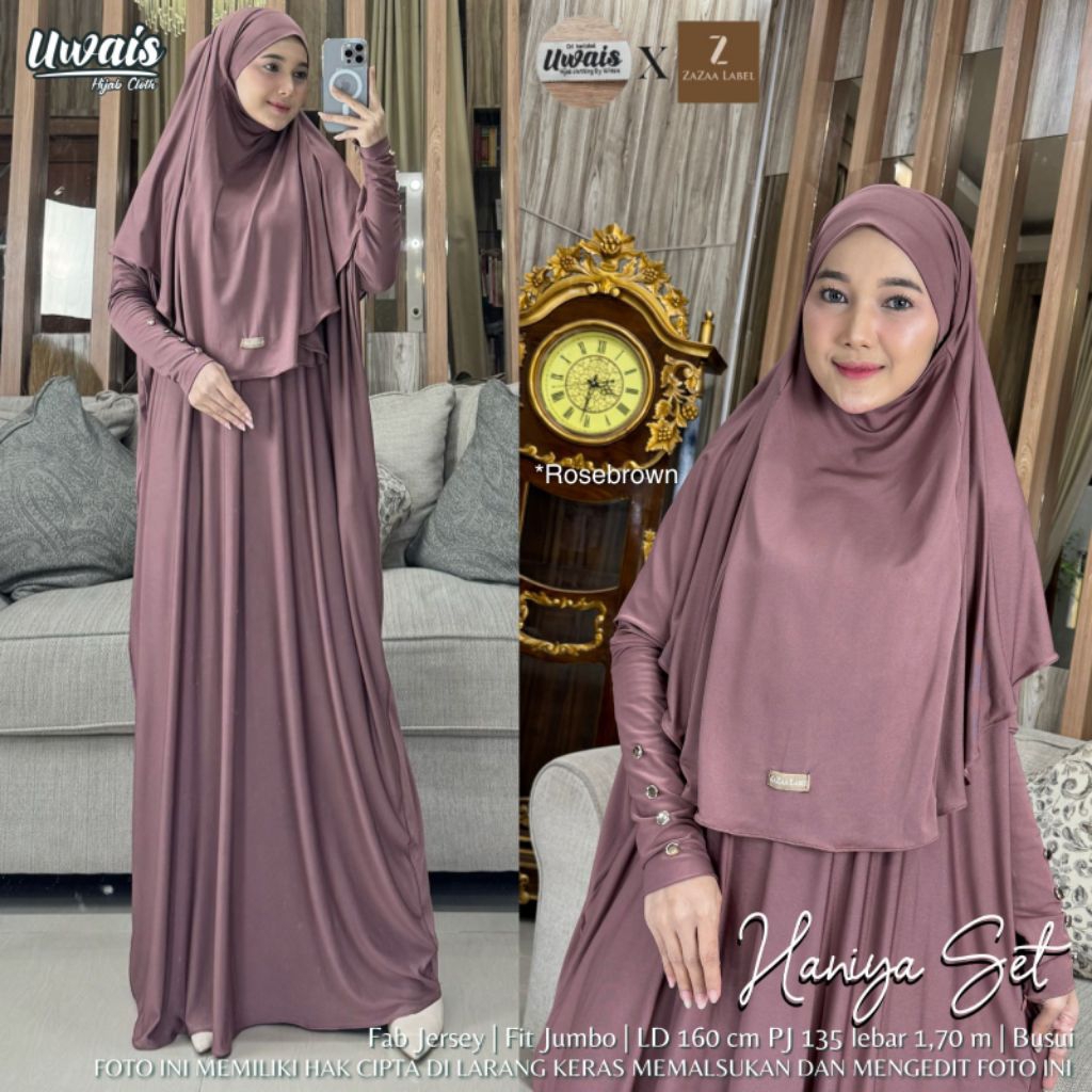 Set Wanita Dress Set Jilbab Haniya Set By Zazaa Label