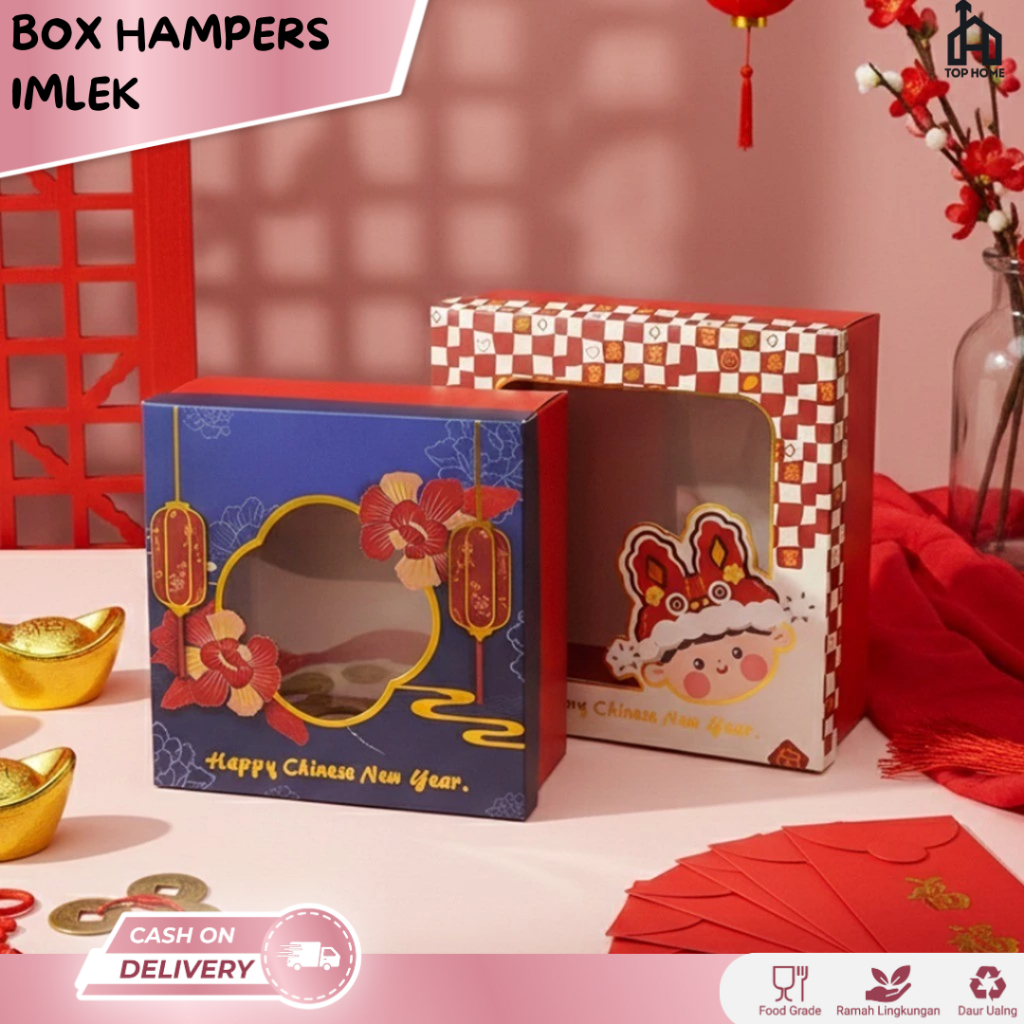 Box Kue Kering Hampers Imlek / Tas cookies jingjing / Box kue / Kotak kue Gift Chinese New Year
