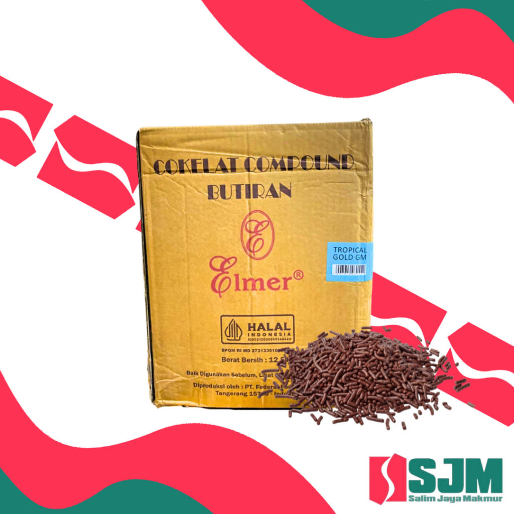 REPACK Meses Coklat Elmer Tropical Gold GM | 250gr / 500gr / 1kg | Topping Roti Kue