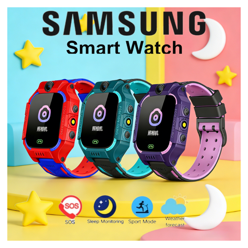 [100% ORIGINAL]Samsung Q19 Smartwatch anak 1.44 Inci Jam tangan pintar Watch Children Kamera ganda 3