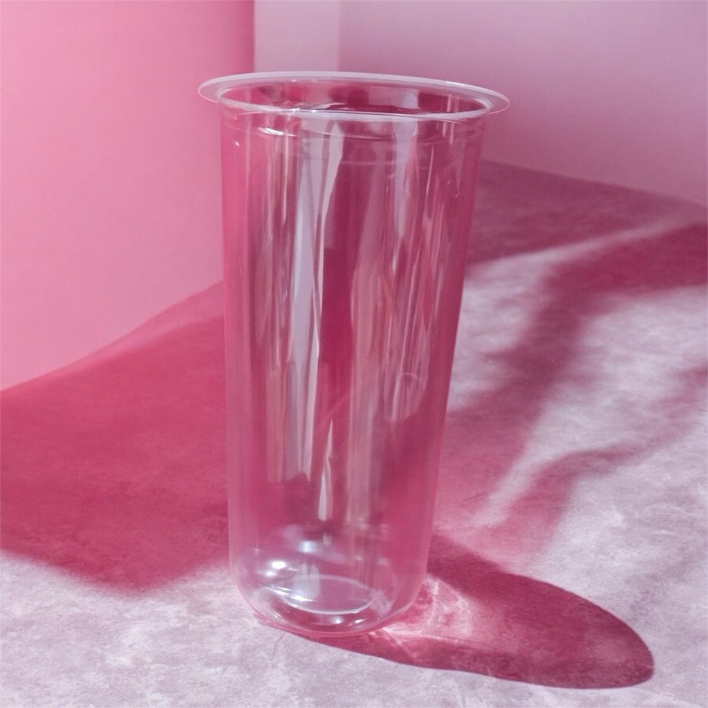 Gelas plastik Cup 22oz Oval, Biasa (isi 50pcs)