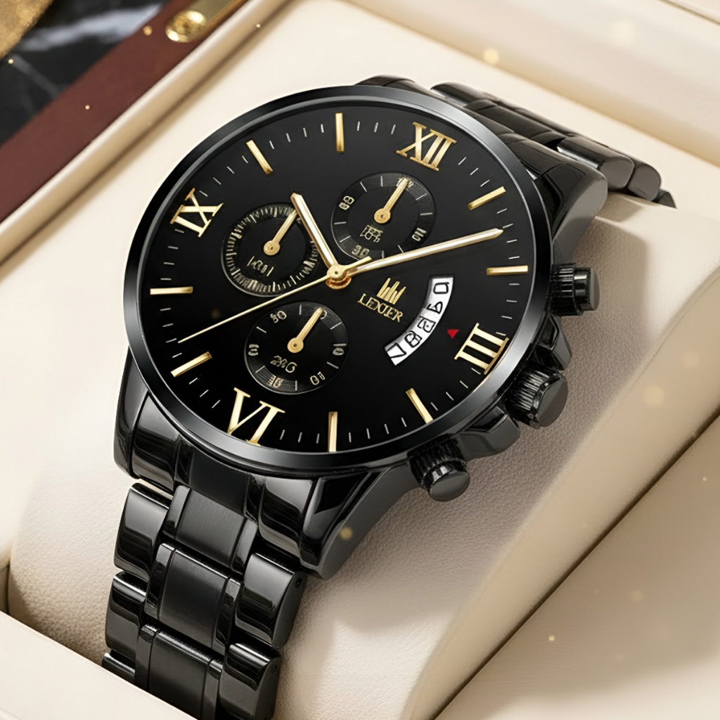 Jam Tangan Pria Original Formal Executive Tahan Air Jam Tangan Cowok Stainless Steel Anti Karat Lumi