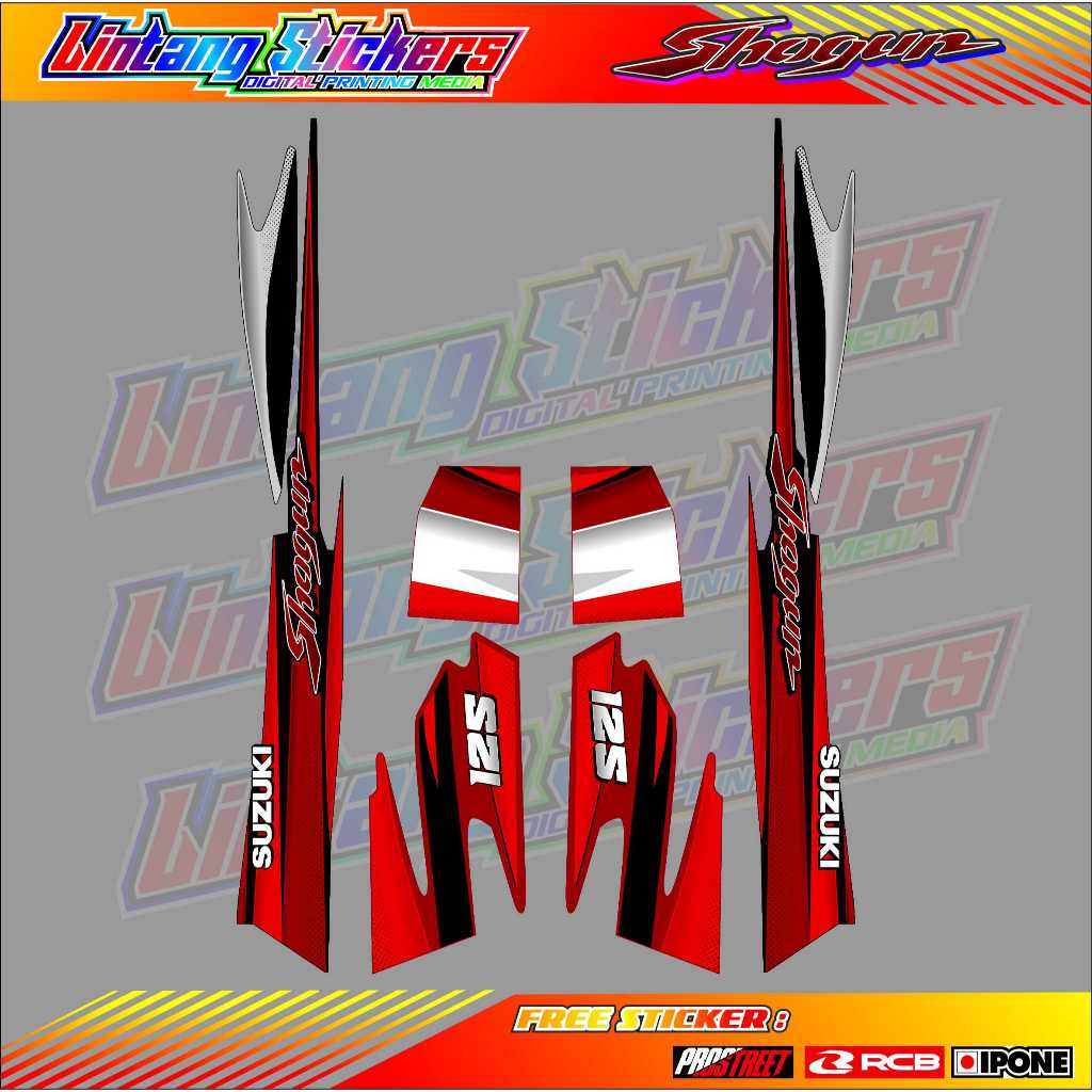STRIPING VARIASI SUZUKI SHOGUN 125 R / STIKER LIST MOTOR SHOGUN 125 R