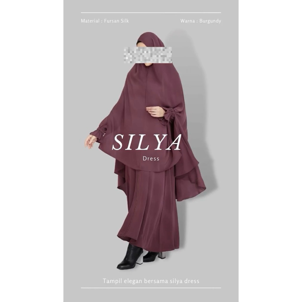 Preloved Silya Khimar Byshadia Nonpad 3 Garis