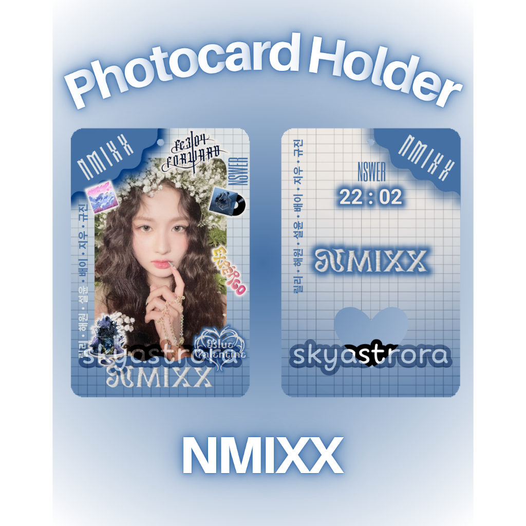 ACRYLIC PHOTOCARD HOLDER KEYCHAIN NMIXX