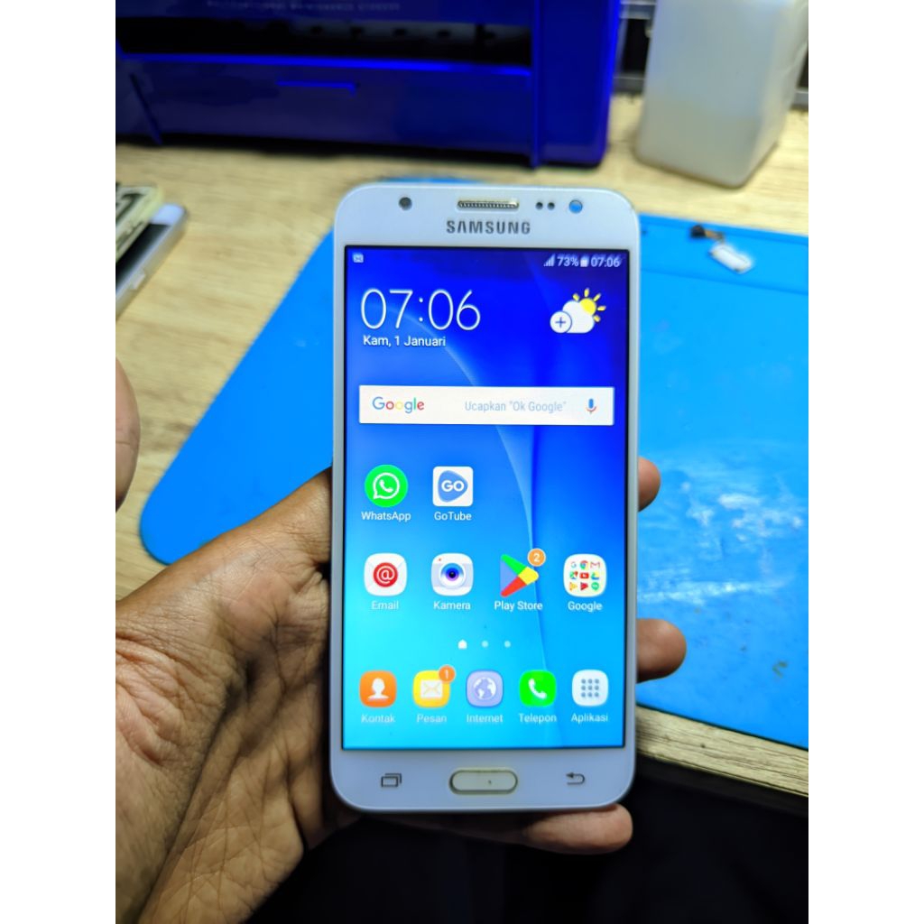 Lcd + Frame Samsung J500G Ori Copotan ( Normal )