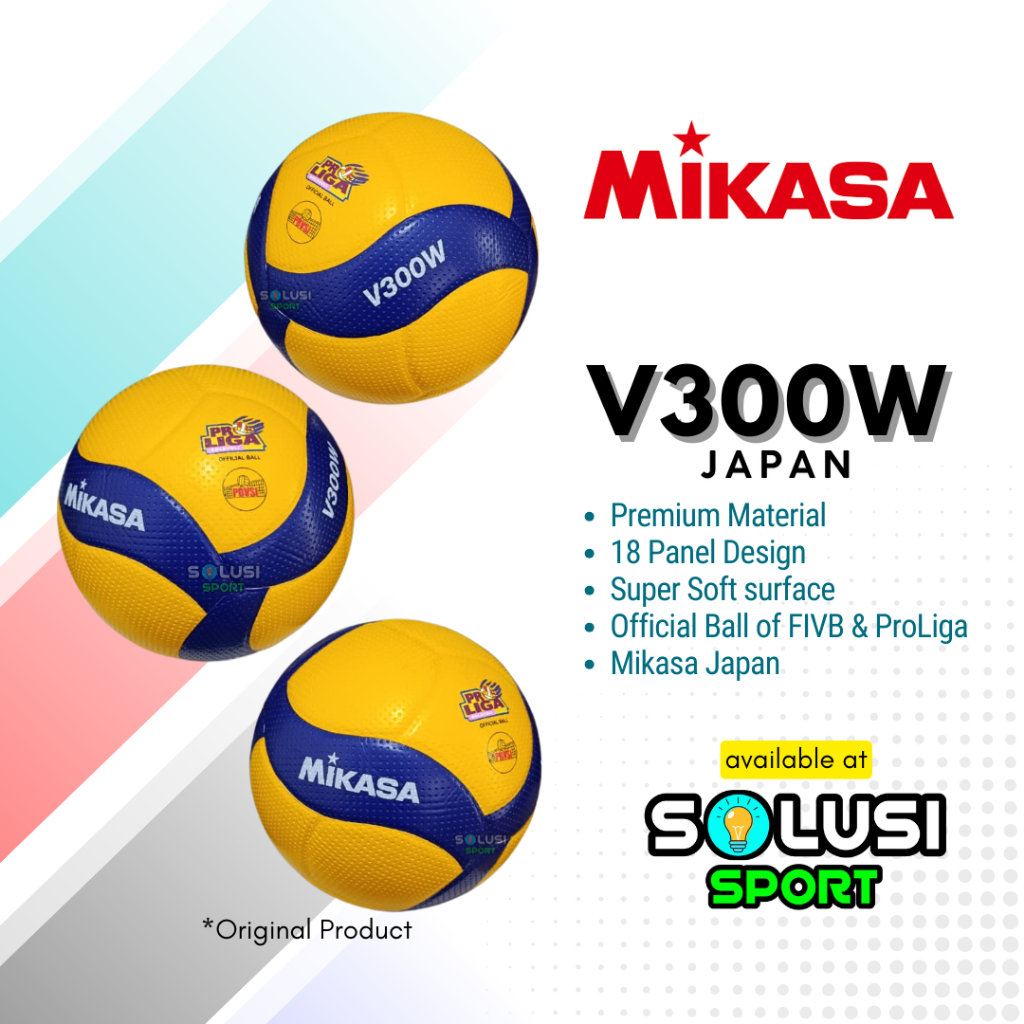 Bola Voli MIKASA V300W JAPAN Volley Ball V 300 W Volley JEPANG Original