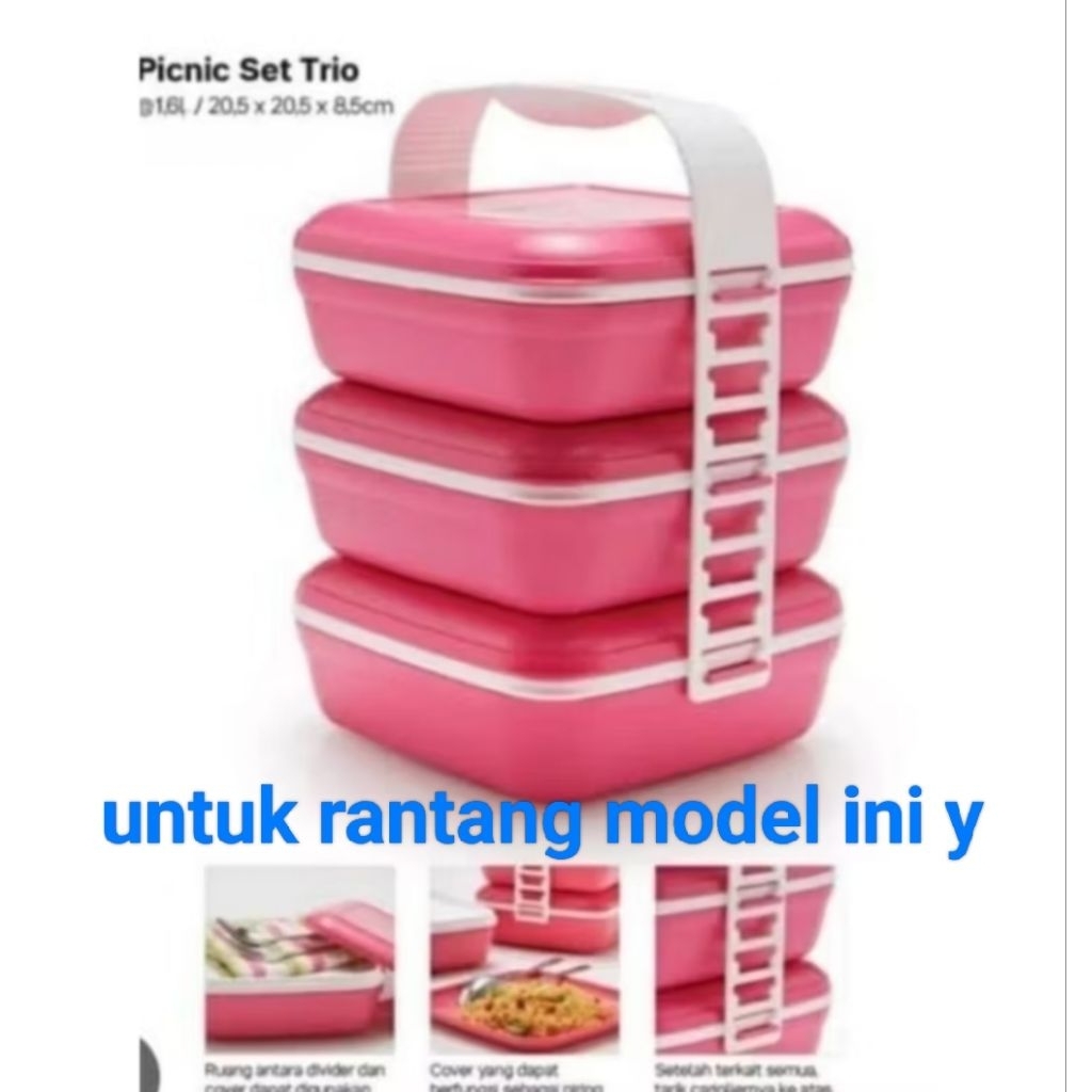 Tali rantang Tupperware picnic set trio