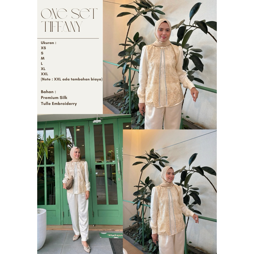 setelan celana dan atasan Tiffany