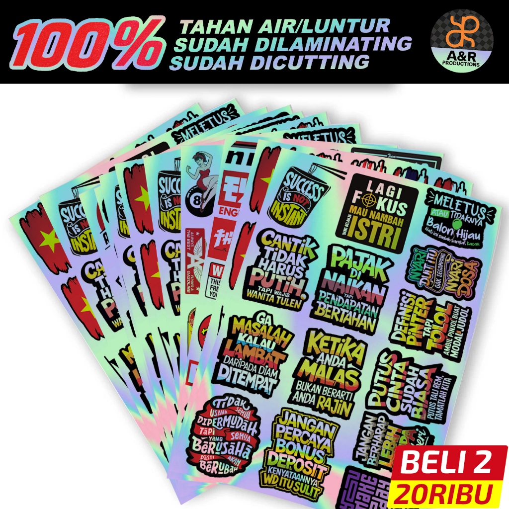 Stiker Hologram, Stiker Hologram Motor, Stiker Motor Hologram, Setiker Hologram (PACK)