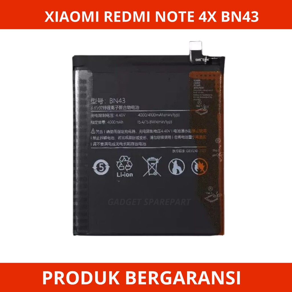 BATERAI XIAOMI REDMI NOTE 4X / BATERAI XIAOMI BN43