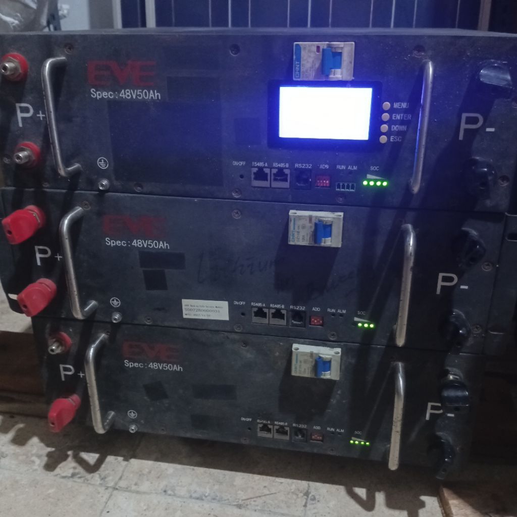 lifepo4 eve 48V 50ah borongan 3unit 48V 150ah normal
