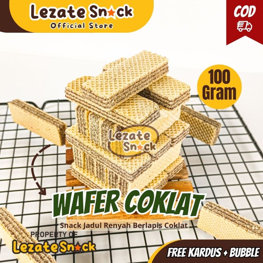 Wafer Coklat Classic Nissin 100gr Kiloan Murah Enak / Waffer Chocolate Jadul Murah Kiloan Barcelona 