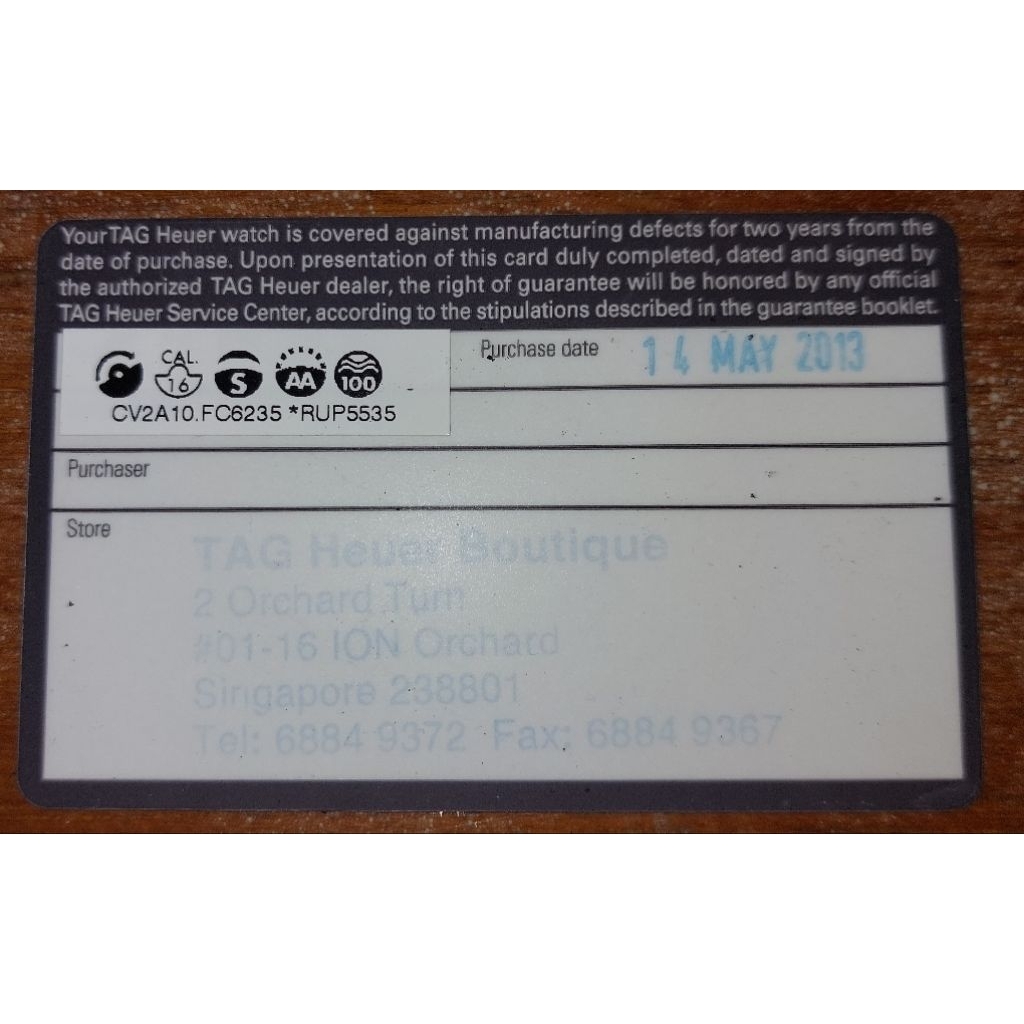 TAG HEUER CARRERA CHRONOGRAPH CALIBER 16