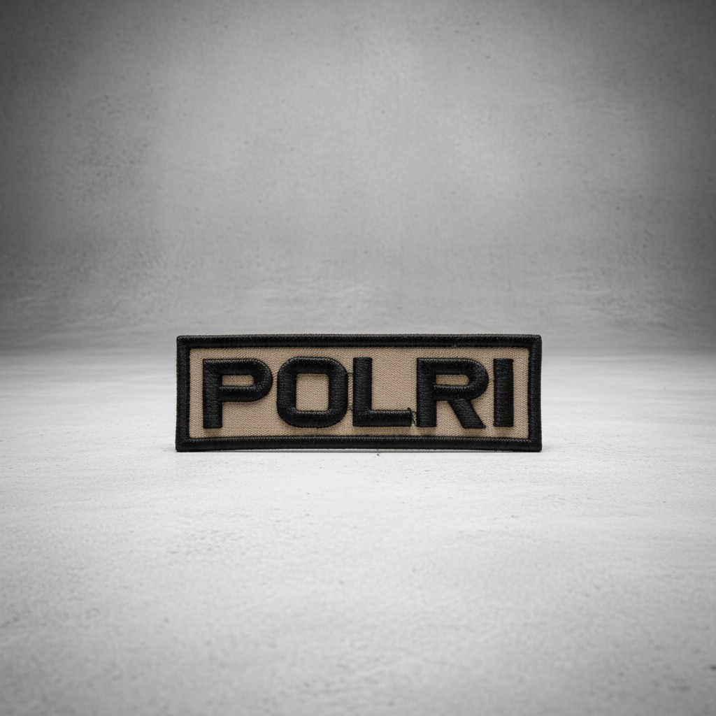 Set Atribut POLRI Bordir Lengkap | Patch & Emblem Seragam POLRI Premium