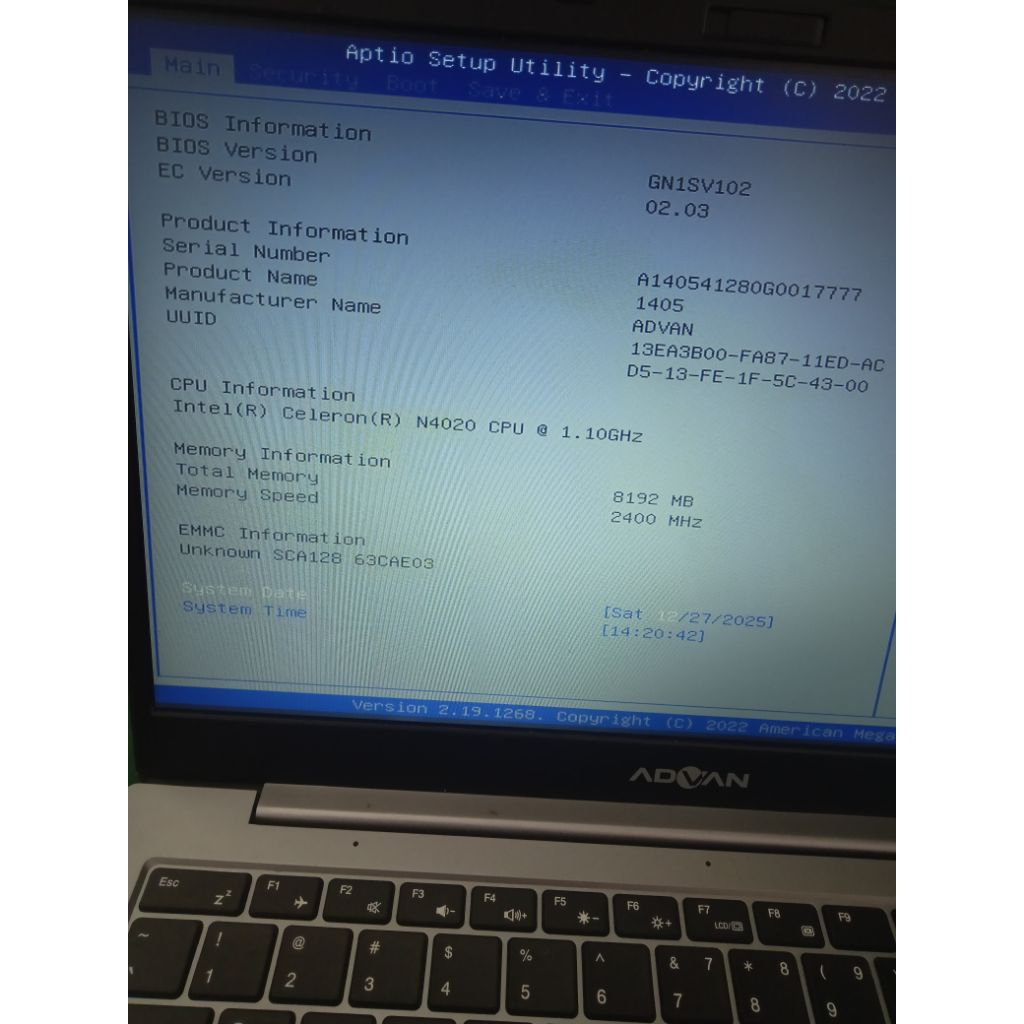 mainboard advan soulmate 1405