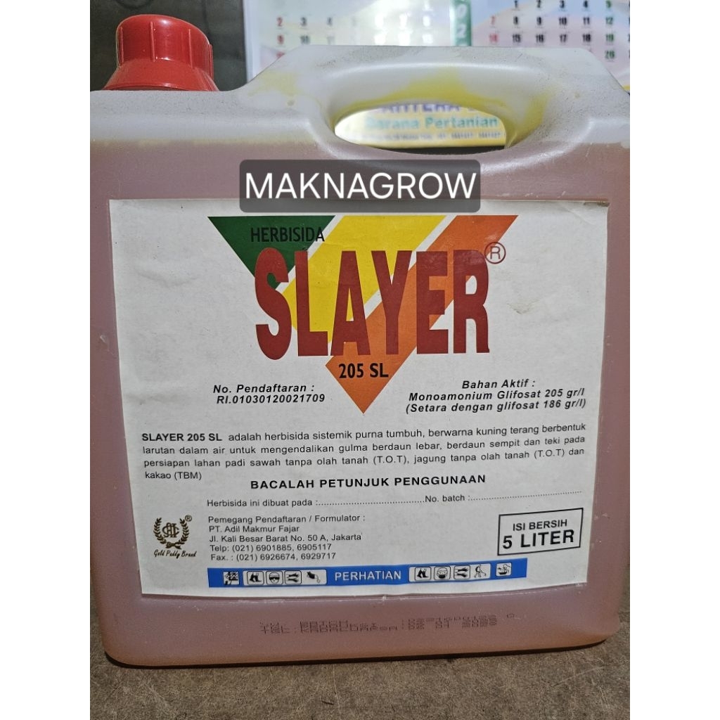 Herbisida sistemik SLAYER 205 SL Racun rumput 5 liter