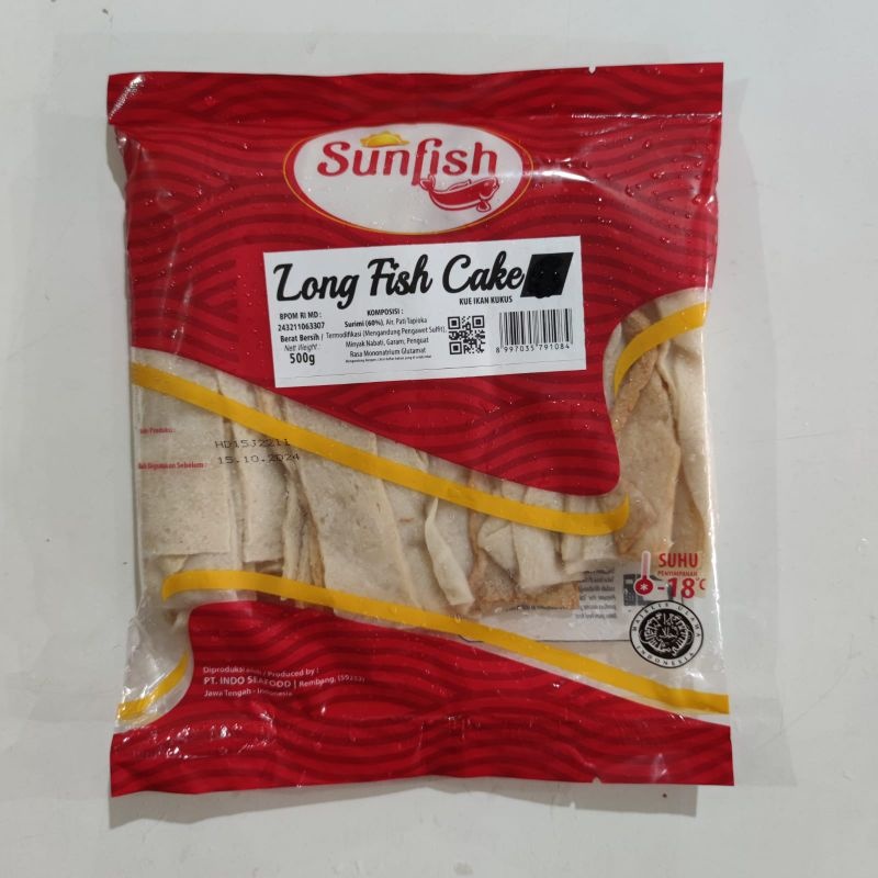 SUNFISH ODENG-LONG FISH CAKE 500 GR ( FROZEN FOOD)