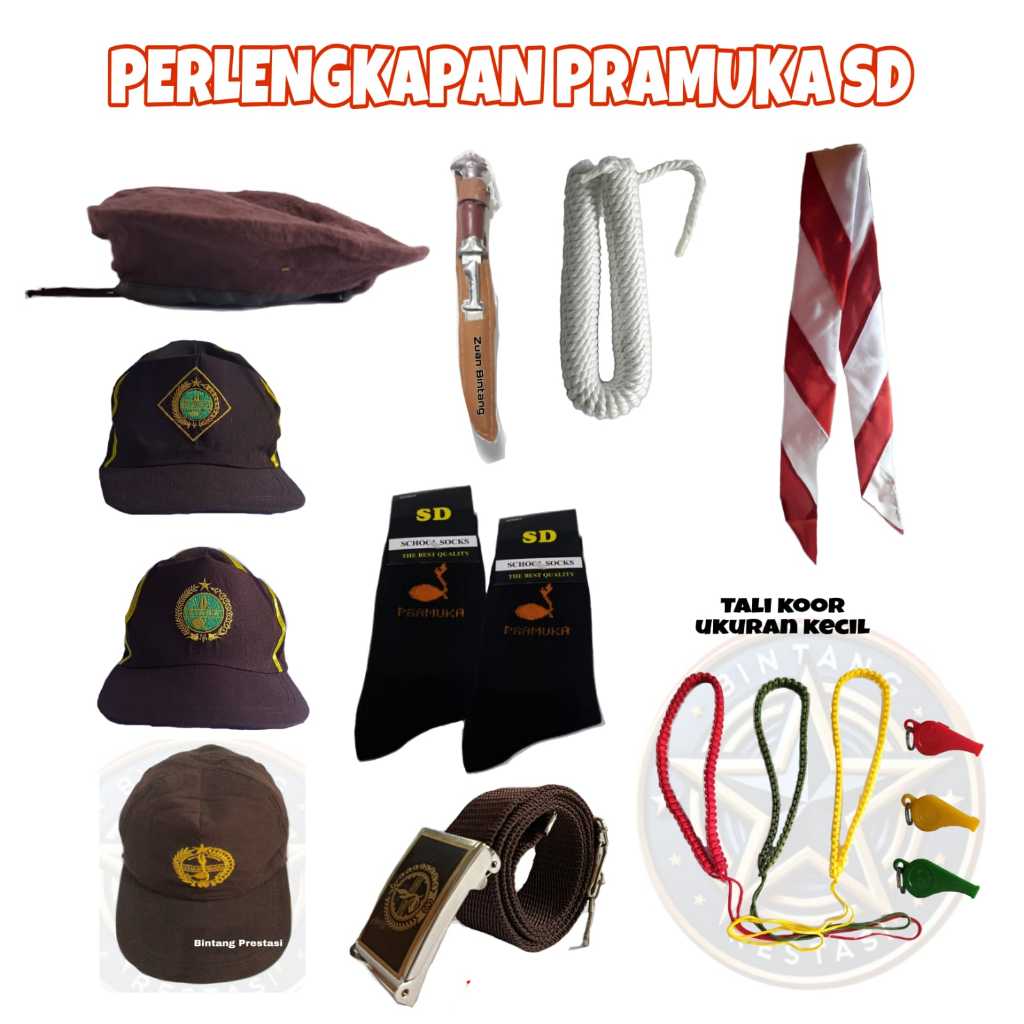 ATRIBUT PRAMUKA SD/BARET SD KACU SD TOPI SIAGA