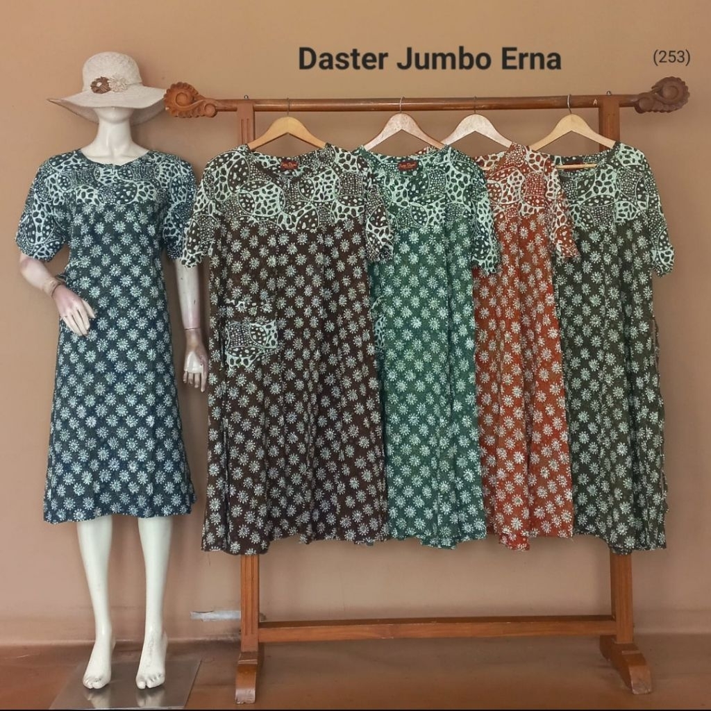 Daster Jumbo Erna By Putri Diana Busui Bahan Rayon Halus Dress Kekinian