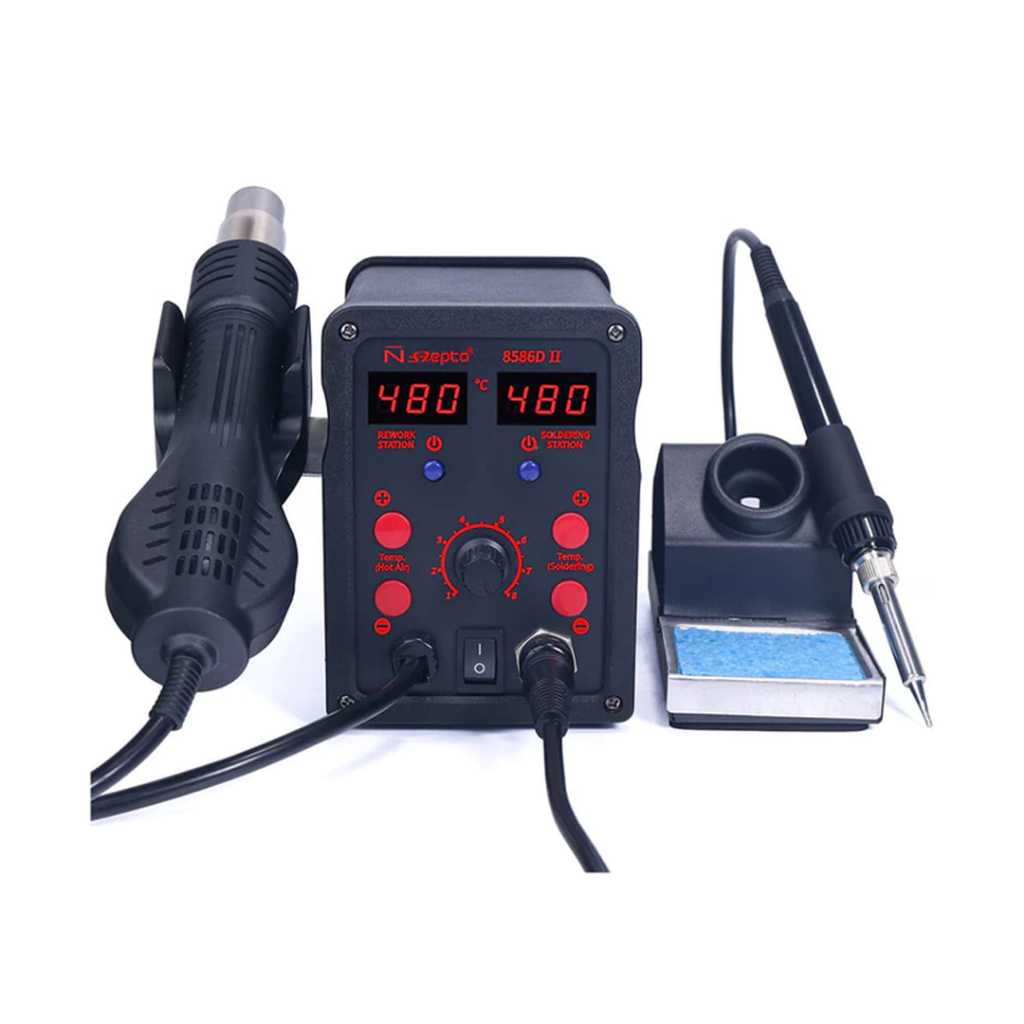 Nepto 8586D II Blower Solder Station Hot Air Gun Rework 2 IN 1 Blower Solder Uap SMD Rework Solderin