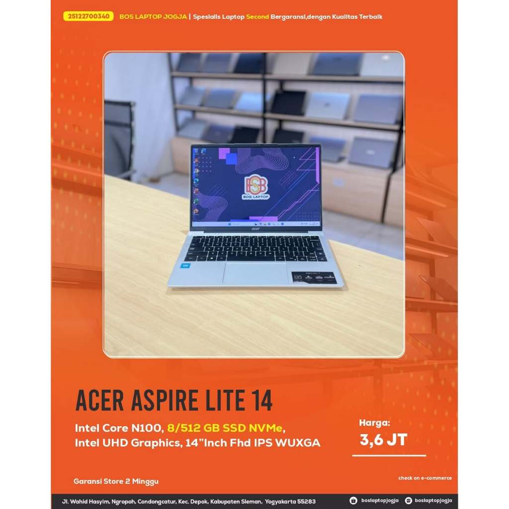 Acer Aspire 14 lite INTEL N100 8/512 GB