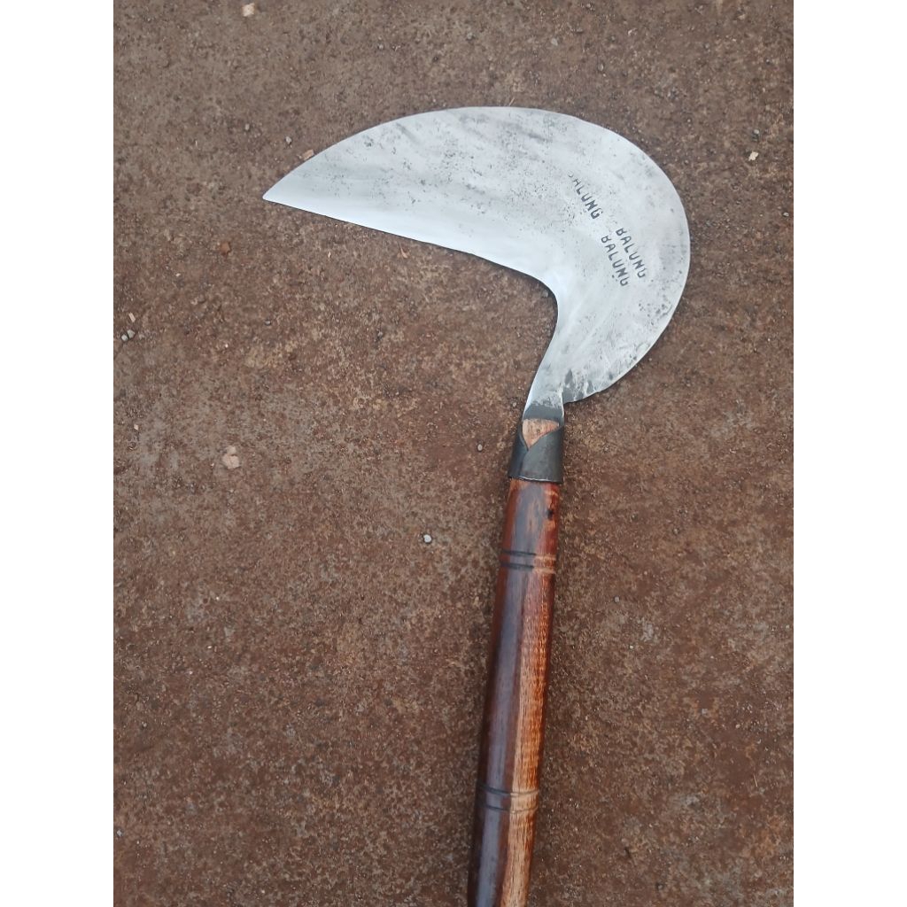 Arit Rumput BALUNG Super Tajam - Baja Gergaji Premium - Sabit Padi & Semak Belukar High Quality