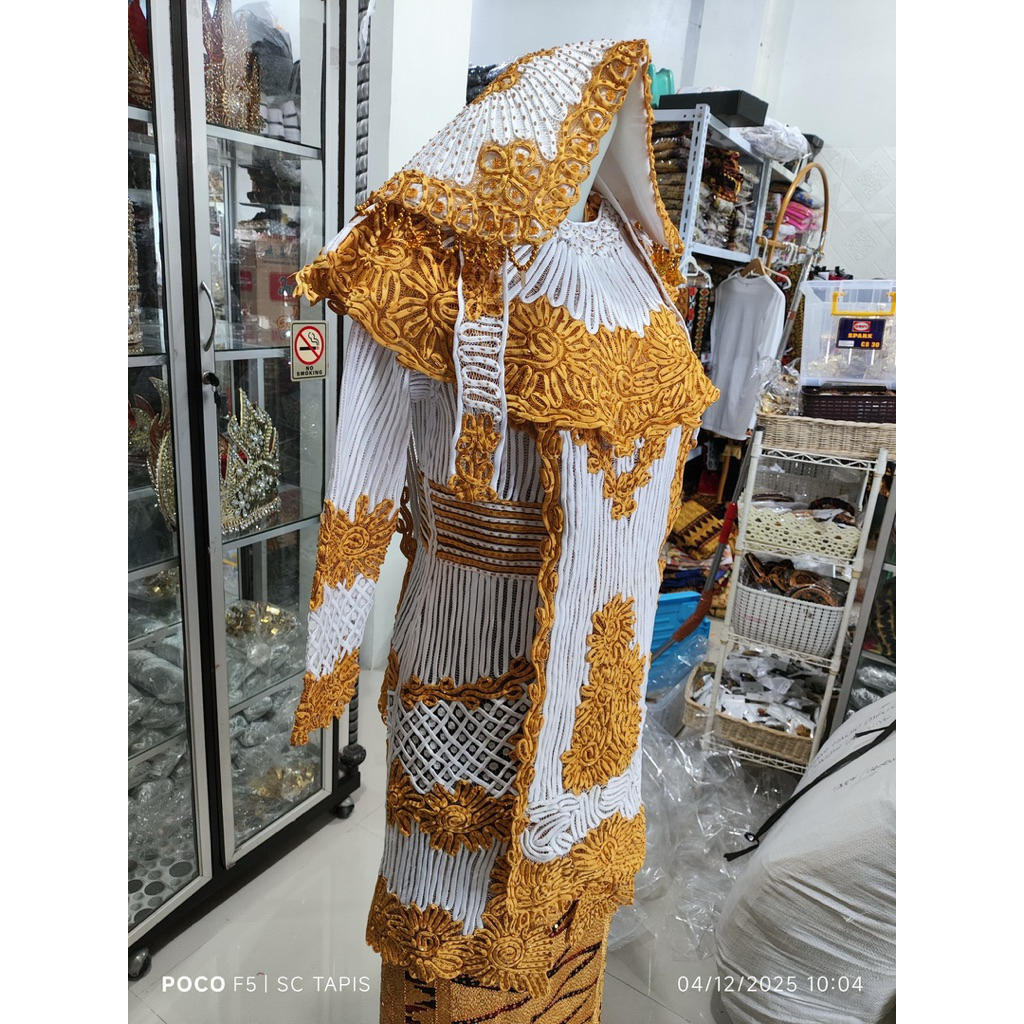 Baju pakaian pakaian pengantin lampung sulam usus set manten