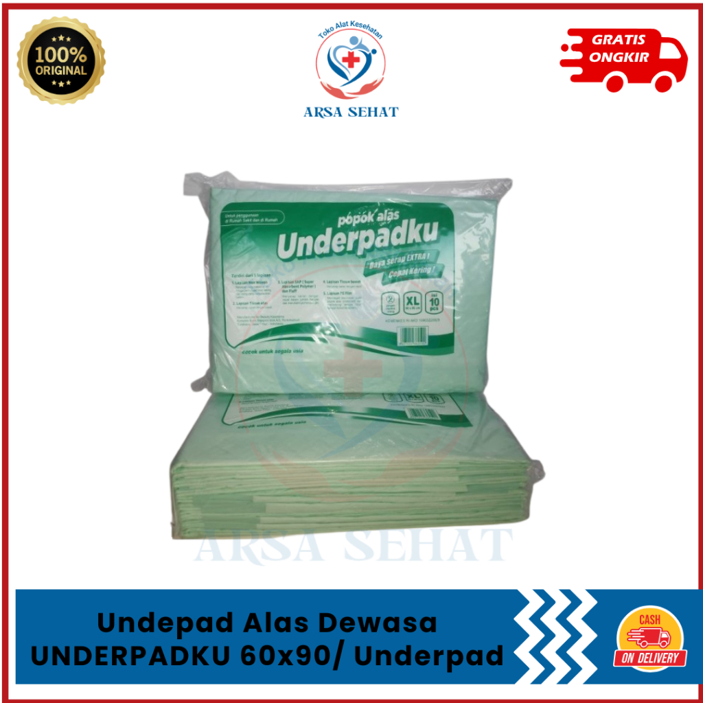Undepad Alas Dewasa UNDERPADKU 60x90/ Underpad KU