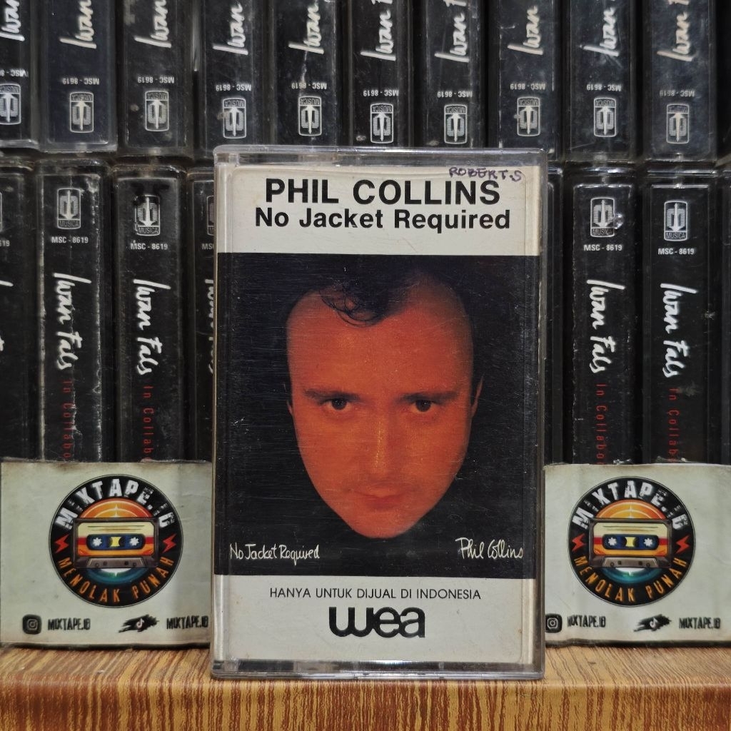 Kaset - Phil Collins - No Jacket Required - Kaset Pita - Radio Tape - Radio - Pemutar Kaset - Retro 