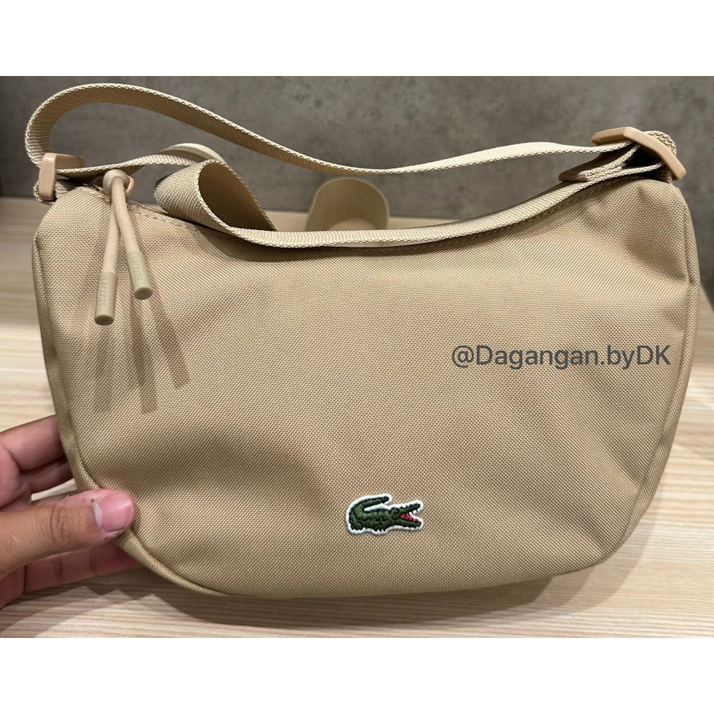 Tas Lacoste Sling Moon Bag Original 100% Cream Beige