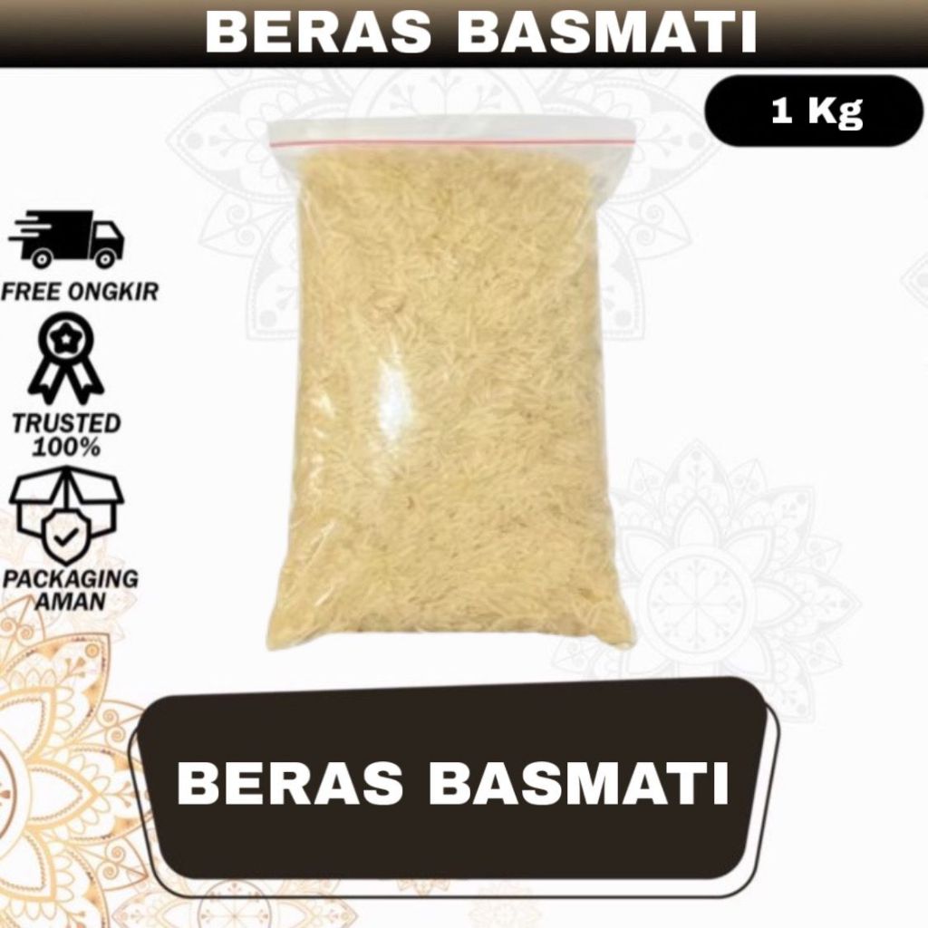 Beras Basmati 1kg Beras Arab India / Rice Basmati 1kg Premium India Untuk Nasi Kebuli Mandi Briyani