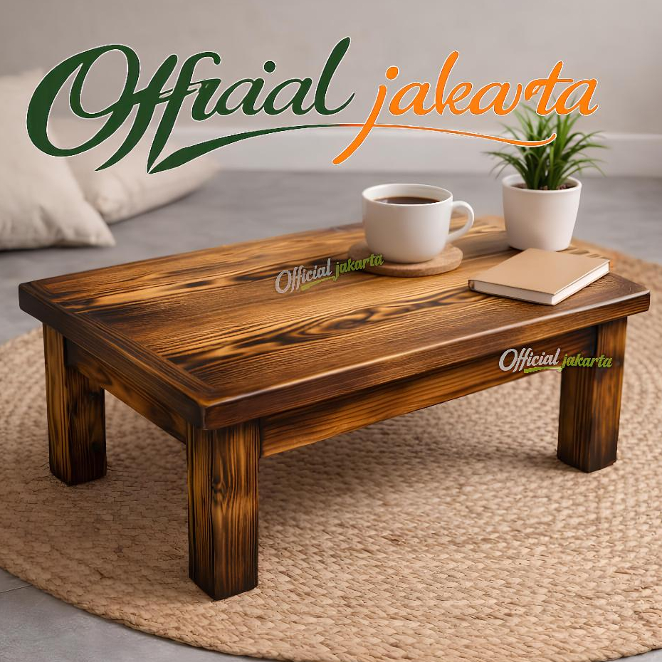 LR03 BAKAR / MEJA BELAJAR JATI BELANDA / MEJA LESEHAN / Meja Belajar Lesehan Kayu 50cm | Meja Ngaji 