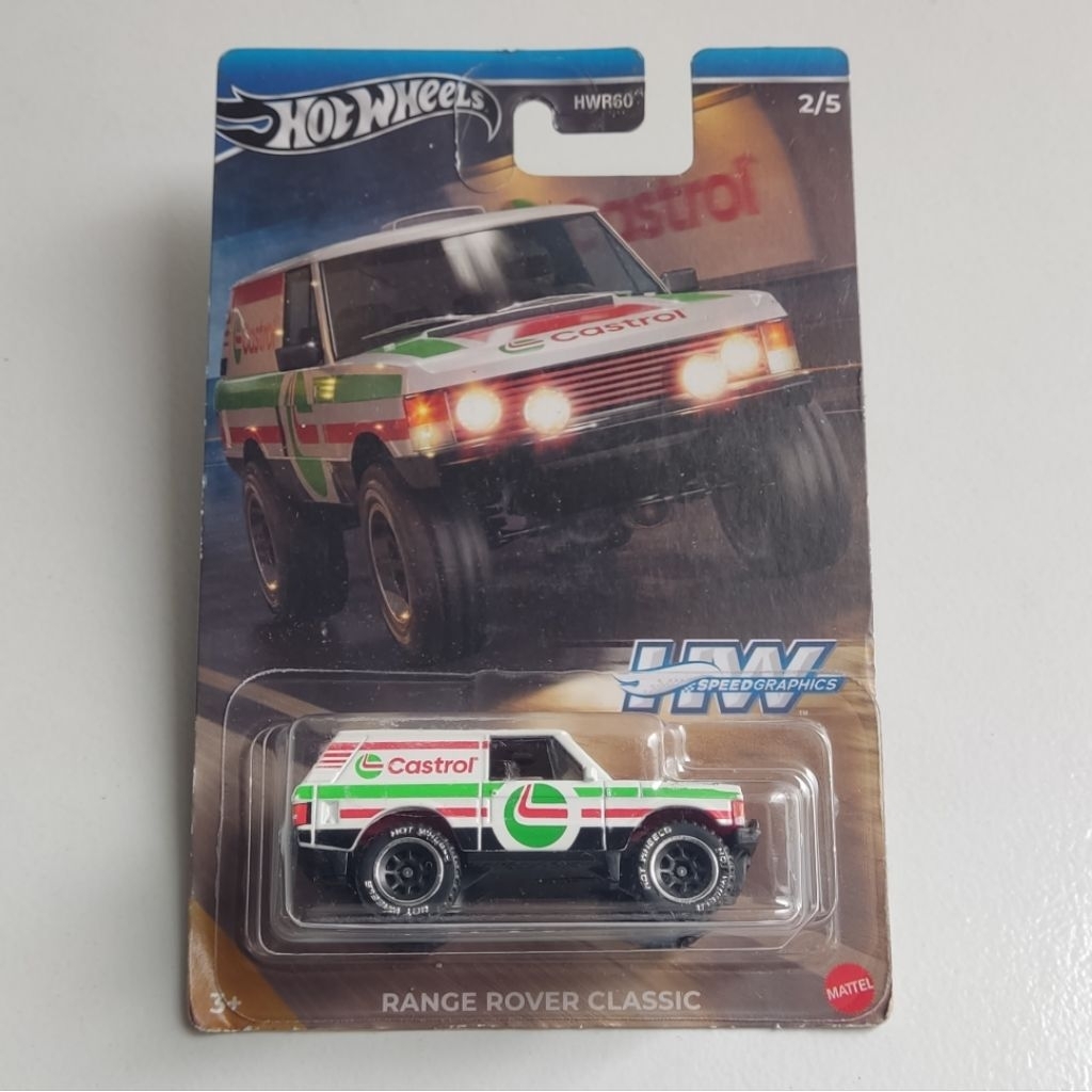 Hot Wheels Seri Speed Graphict 2024 Range Rover Classic Castrol Putih - HW SERIES
