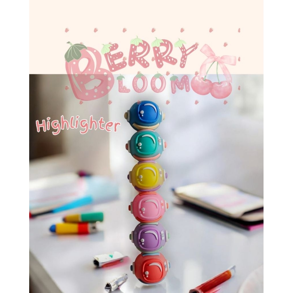 Highlighter/ stabilo warna warni astronot #perlengkapan kantor dan sekolah
